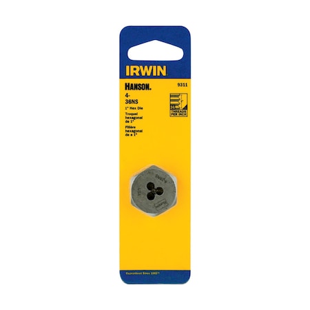 Irwin Irwin Hanson High Carbon Steel SAE Hexagon Die 4-36NS 1 pc 9311